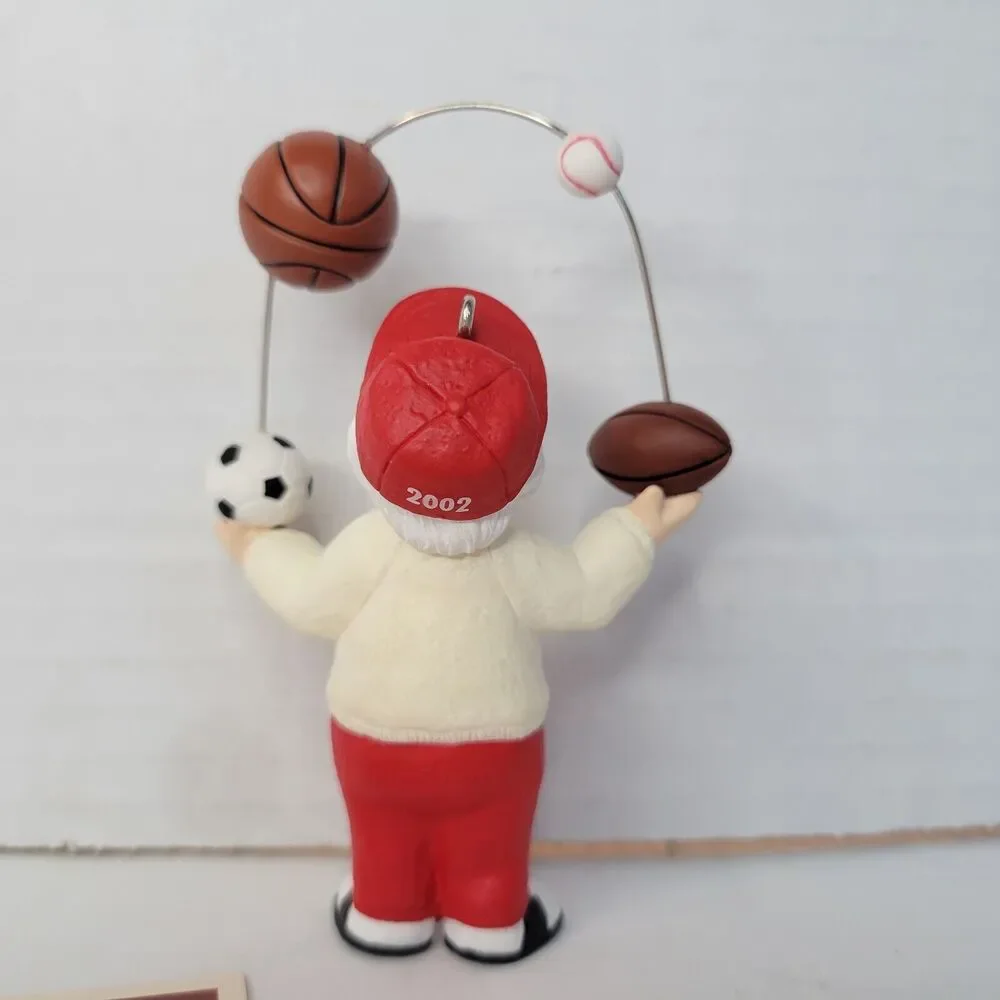 Hallmark Keepsake Christmas Ornament 2002 The Biggest Fan Santa Sports